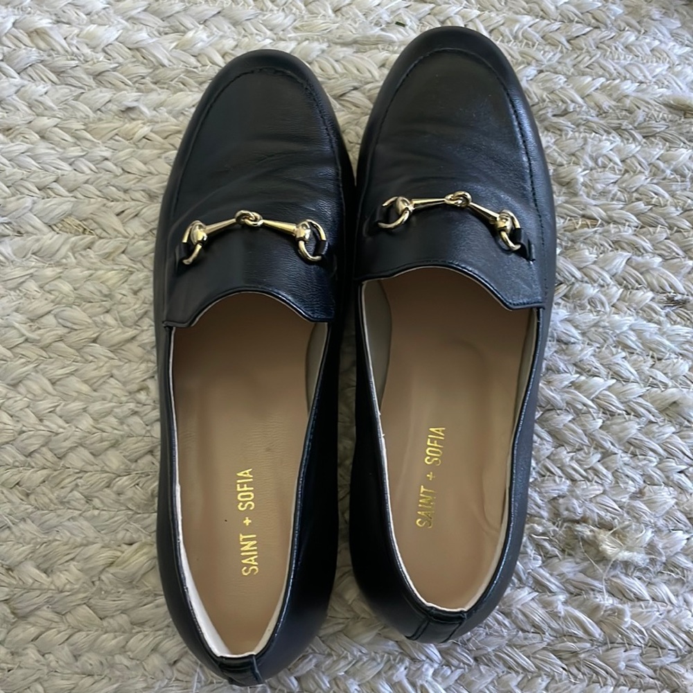 Saint + Sofia Cambridge genuine leather horsebit loafer